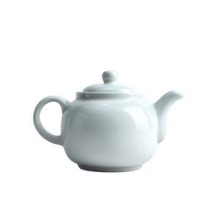 A beautiful white teapot with a smooth, elegant design, perfect for serving tea at gatherings or enjoying a peaceful moment alone. Ideal for any kitchen or dining setting.