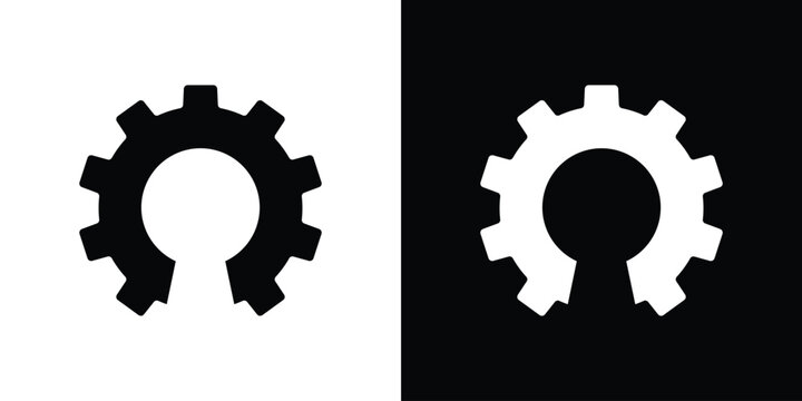 Open source icon in modern thin line and glyph concept.