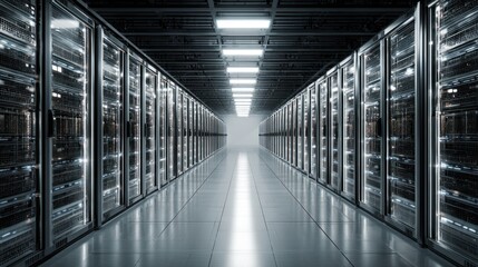 Server room interior view