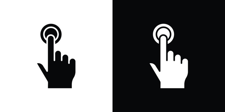 Finger control icon in modern thin line and glyph concept.