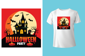 Halloween retro vintage t shirt design