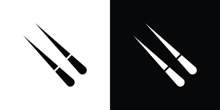 Chopsticks icon in modern thin line and glyph concept.