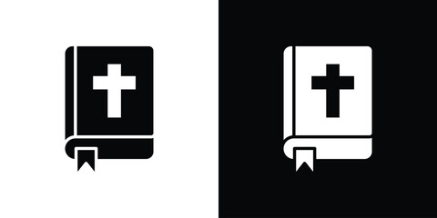 Obraz premium Bible icon in modern thin line and glyph concept.