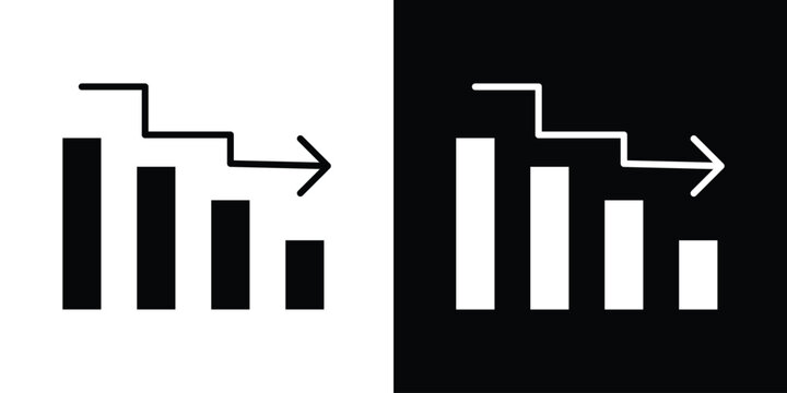 Attrition icon in modern thin line and glyph concept.
