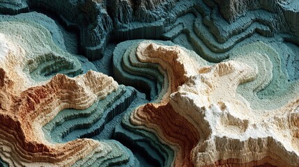 Textured topography USA map rendered in muted tones for land-based data analytics and spatial strategy visualization.