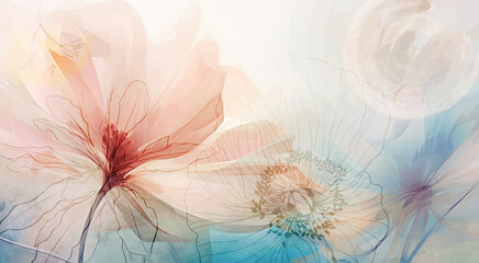 abstract background with flowers