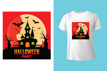 Halloween pumpkin t=shirt design vector