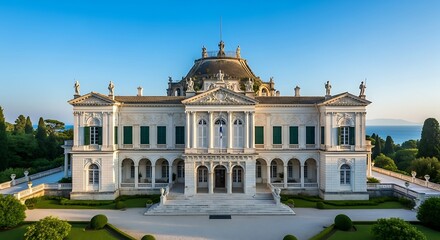 Fototapeta premium Achilleion Palace Corfu Island Greece: A magnificent example of neoclassical architecture