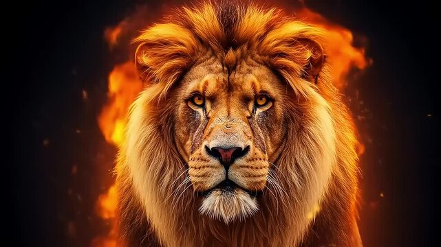 Fiery Lion Portrait. (3)