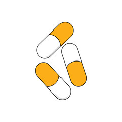 three drugs are yellow-white. medical device images. medical devices