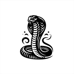 Fototapeta premium Cobra snake in striking pose