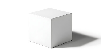 Fototapeta premium Blank White Tall Cube Box Mockup