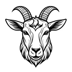 Naklejka premium vector illustration of a goat
