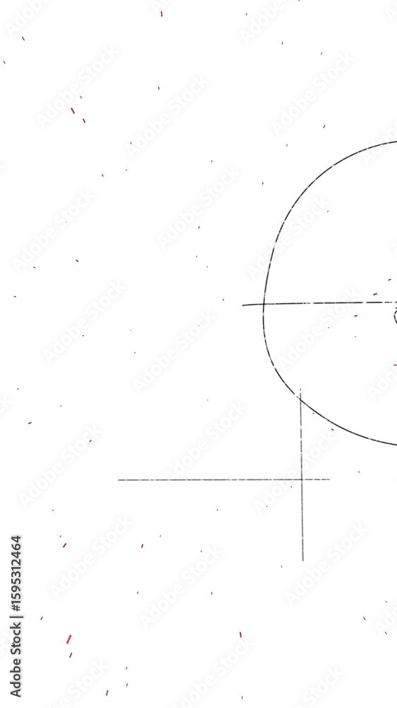 Poster animation of mathematical data processing over white background
