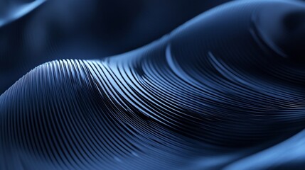 Abstract blue and black fractal pattern featuring dynamic, curved lines creating a wave like texture