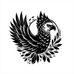 Obraz premium A mythical bird with ornate feathers