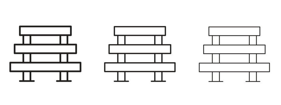 Pallet icon in stroke art design versions. EPS 10