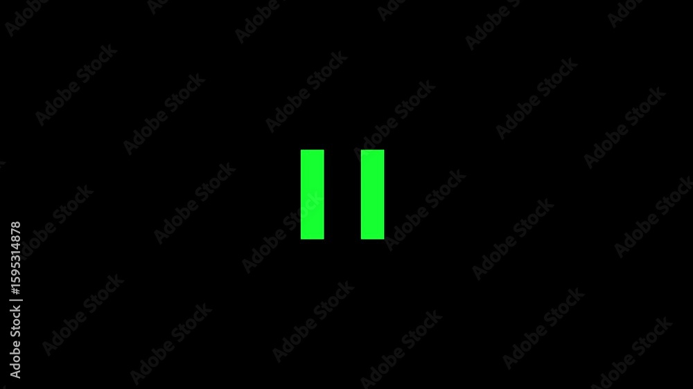 Poster mouse clicking video play and pause button with chroma key,