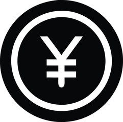 Obraz premium Japanese yen currency symbol icon