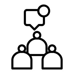 Study Group Vector Line Icon Design