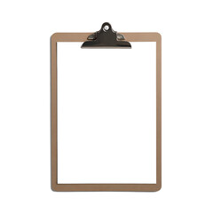 Minimalist clipboard with metal clip and blank A4 paper perfect for office education or design concepts Clean professional and versatile
