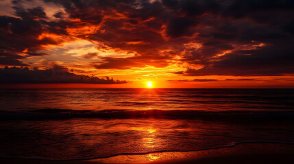 A rich orange and pink sunset scene, symbolizing warmth, comfort, and a sense of peaceful conclusion at the end of the day.