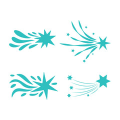 Shooting Star Vector Silhouettes