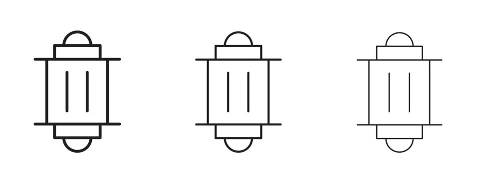 Arabic Lamp icon in stroke art design versions. EPS 10