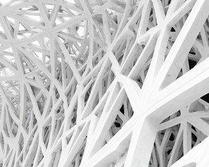 Abstract White Architectural Structure