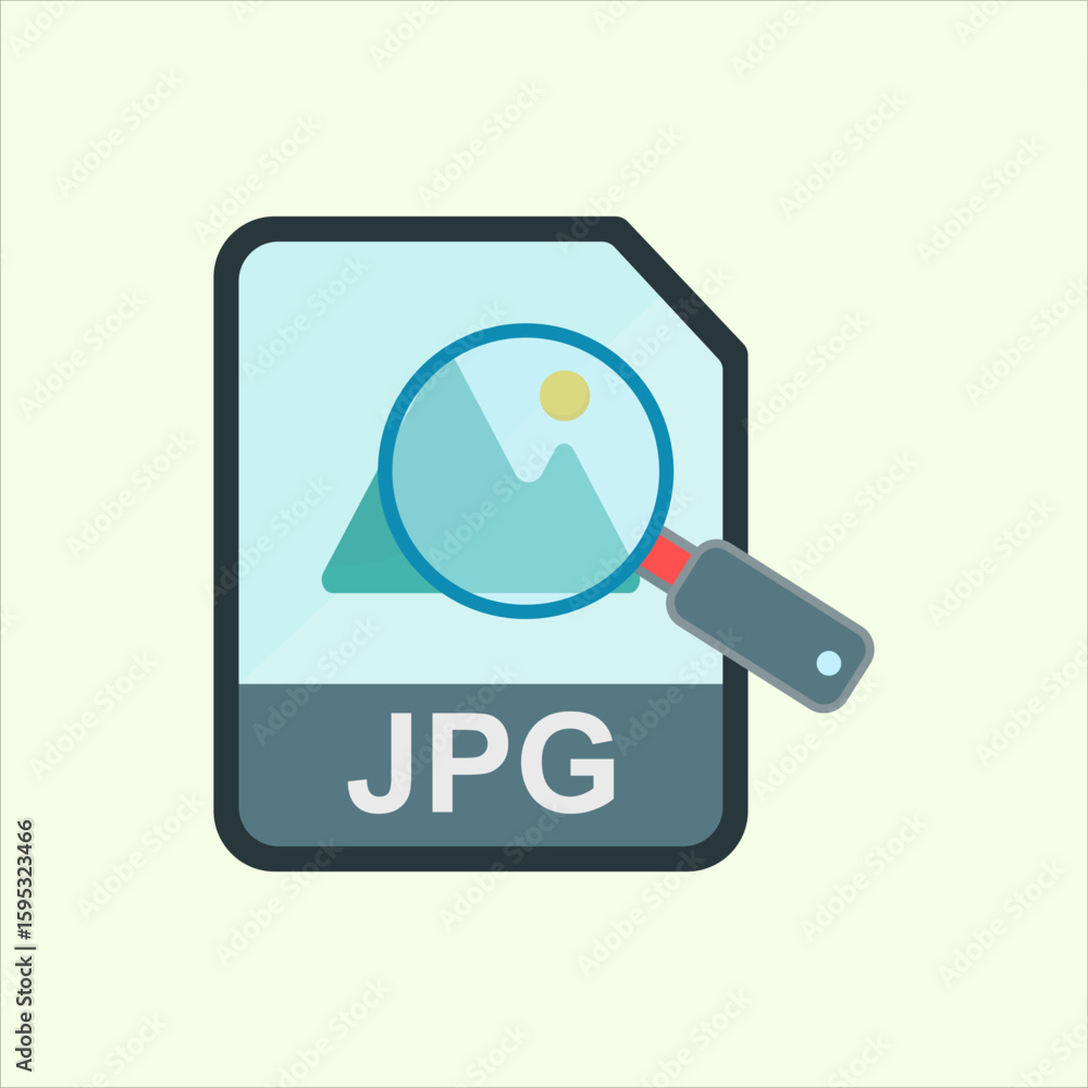 Poster search jpg icon. icon related to design elements. suitable for web site, app, user interfaces,elemen