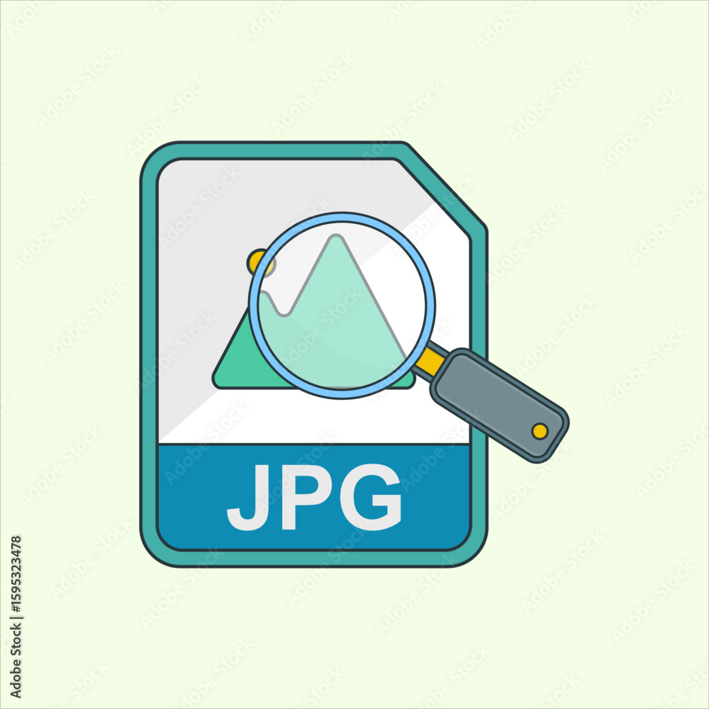 Poster search jpg icon. icon related to design elements. suitable for web site, app, user interfaces,elemen