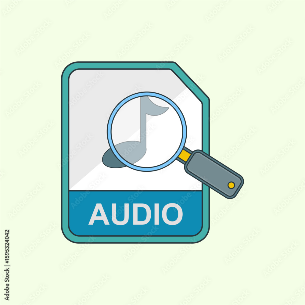 Poster search audio icon. icon related to design elements. suitable for web site, app, user interfaces,elem