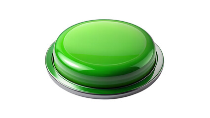 green glass button