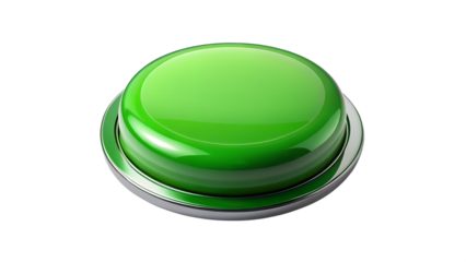 green glass button
