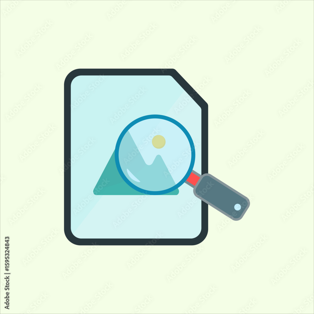 Poster search image icon. icon related to design elements. suitable for web site, app, user interfaces,elem