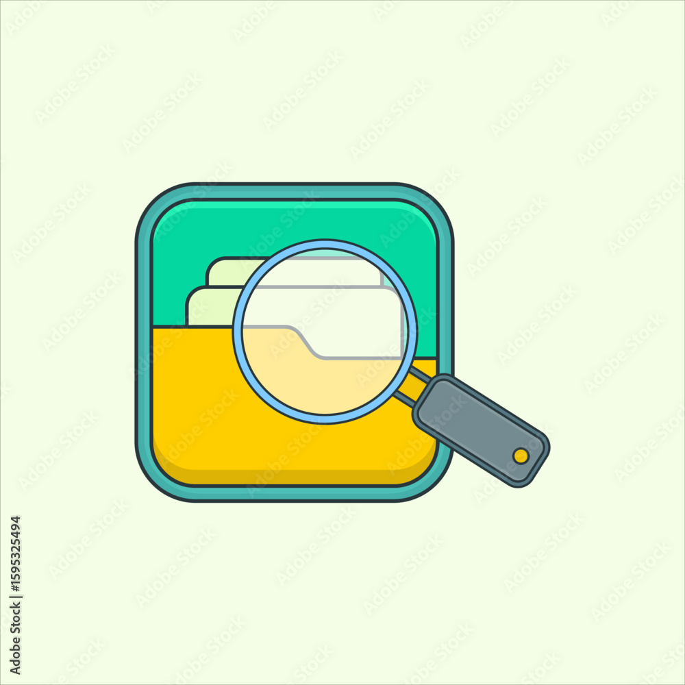 Poster search file icon. icon related to design elements. suitable for web site, app, user interfaces,eleme