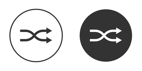 Shuffle icon clipart element. stroke art design graphics