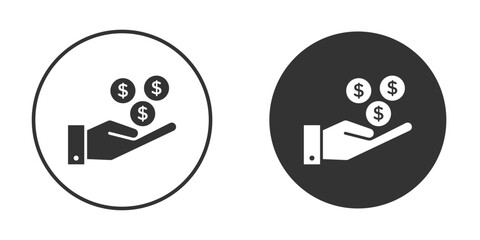 Revenue icon clipart element. stroke art design graphics