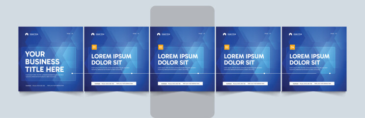Creative carousel template for social media post. Modern Editable Business Carousel Template for LinkedIn & Instagram.
