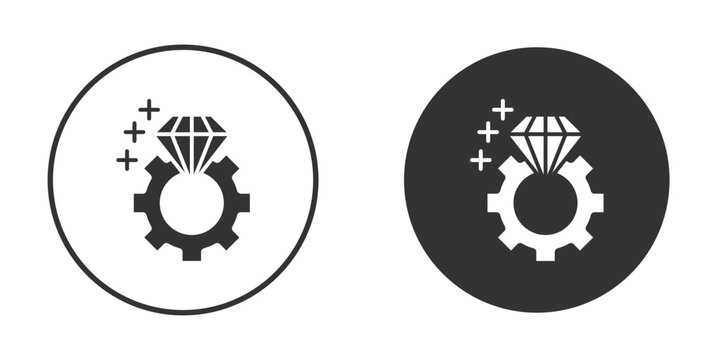 Operational excellence icon clipart element. stroke art design graphics