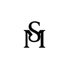 SM letter logo. vector illustration of SM letters for icon, symbol or logo