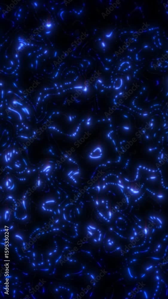 Poster dynamic abstract visuals with vibrant blues create an engaging backdrop for corporate content. verti