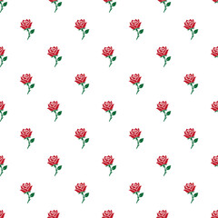 seamless pattern of roses for background, decoration, fabric motif, product packaging, texture, wallpaper