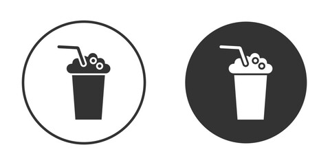 Milkshake icon clipart element. stroke art design graphics
