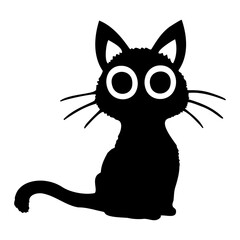 Black Cat Pet Animal Cute Small Kitten Big Eyes