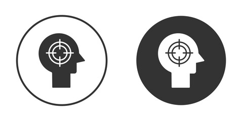 Intention icon clipart element. stroke art design graphics