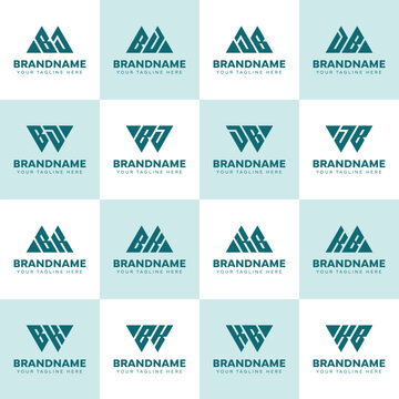 Letters MBJ WBJ MBK WBK BJ BK Logo Set, suitable for any business