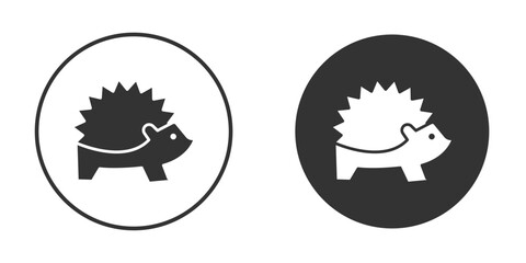 Hedgehog icon clipart element. stroke art design graphics