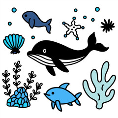 
Different types of sea animals