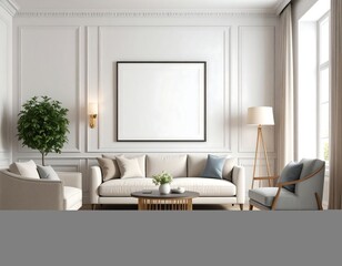 Elegant living room mockup